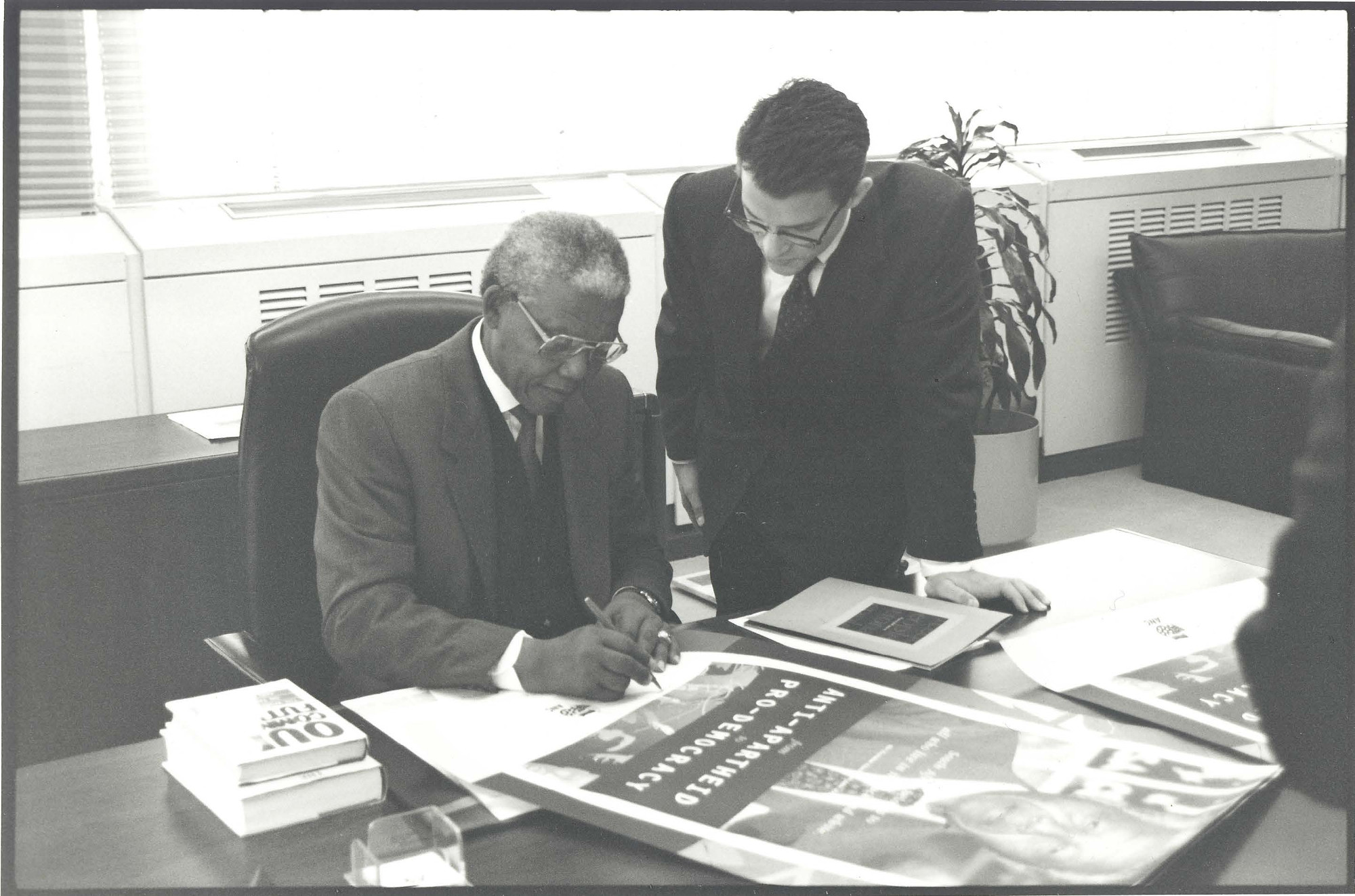 Photo of author with Nelson Mandela